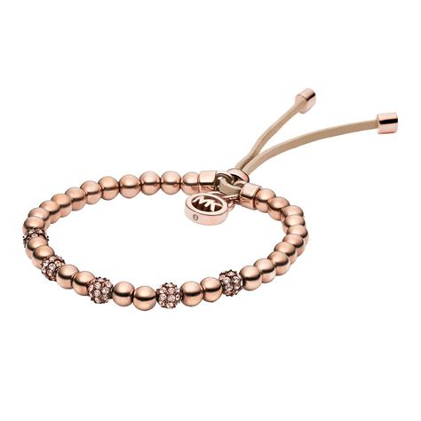 michael kors brilliance rose gold necklace|Michael Kors rose gold bracelet.